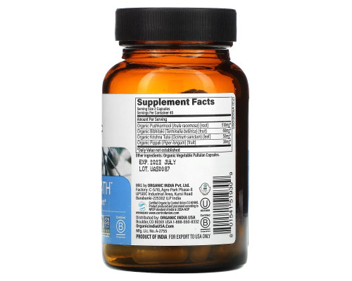 Organic India, Full Breath, Respiratory Support, 90 Veg Caps Organic India, Full Breath, Respiratory Support, 90 Veg Caps