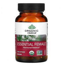 Женское здоровье Organic India, Essential Female, Hormonal Balance, 90 растительных капсул