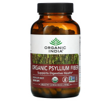 Organic India, Органическое волокно подорожника, 180 вегетарианских капсул