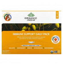Organic India, Immune Support Daily Pack, 30 Daily Packs, 180 Vegetable Capsules