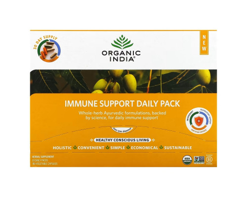 Organic India, Immune Support Daily Pack, 30 Daily Packs, 180 Vegetable Capsules Organic India, Immune Support Daily Pack, 30 Daily Packs, 180 Vegetable Capsules