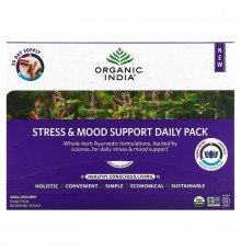 Organic India, Stress & Mood Support Daily Pack, 30 Daily Packs, 180 Vegetable Capsules