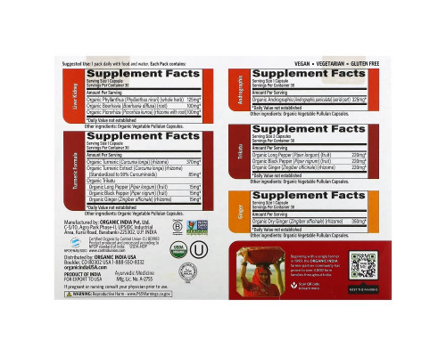 Organic India, Digestive Support Daily Pack, 30 Daily Packs, 180 Vegetable Capsules Organic India, Digestive Support Daily Pack, 30 Daily Packs, 180 Vegetable Capsules