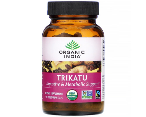 Organic India Trikatu Digestive & Metabolic Support 90 Veggie Caps Organic India Trikatu Digestive & Metabolic Support 90 Veggie Caps