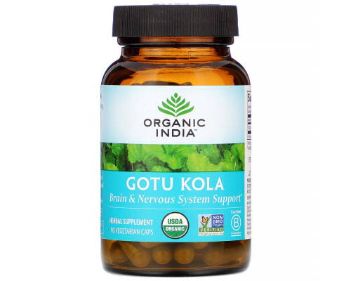 Organic India, Gotu Kola, 90 Veg Caps Organic India, Gotu Kola, 90 Veg Caps