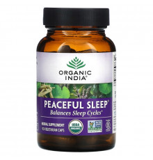 Organic India, Peaceful Sleep, 90 Vegetarian Caps