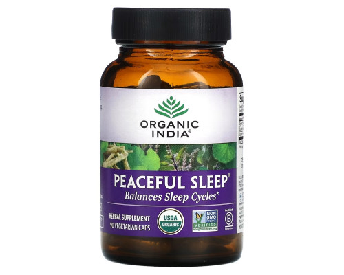 Organic India, Peaceful Sleep, 90 Vegetarian Caps Organic India, Peaceful Sleep, 90 Vegetarian Caps