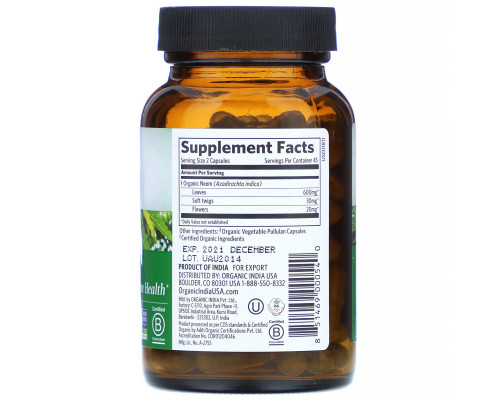 Organic India Neem Blood Cleanser 90 Veg Caps Organic India Neem Blood Cleanser 90 Veg Caps