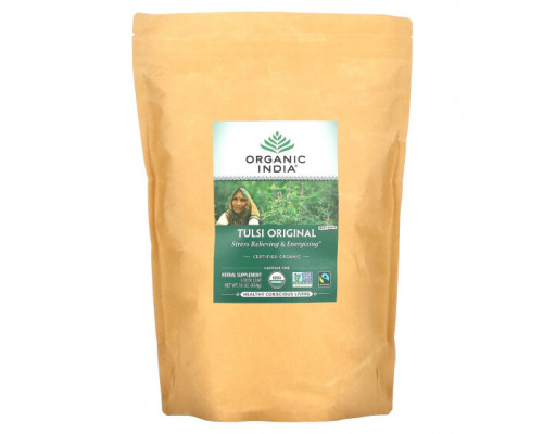 Травяные сборы и чаи Organic India, Листовой чай тулси, оригинальный, без кофеина, 454 г (16 унций)