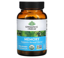 Organic India Memory ясность ума 90 растительных капсул