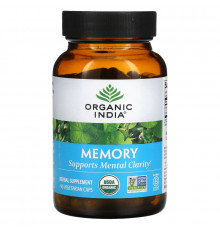 Organic India Memory ясность ума 90 растительных капсул
