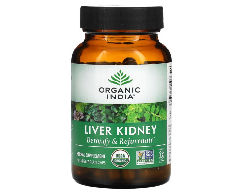 Organic India, Liver Kidney, 90 Vegetarian Caps Organic India, Liver Kidney, 90 Vegetarian Caps