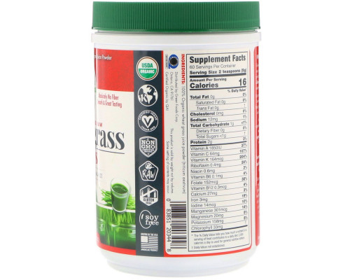 Green Foods Corporation, Органические и сырые, побеги пшеницы и трав, 300 г Green Foods Corporation, Органические и сырые, побеги пшеницы и трав, 300 г