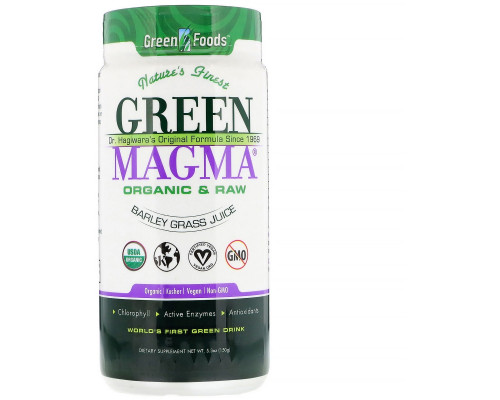 Green Foods Corporation, «Зеленая магма», сок ячменя, 5,3 унций (150 г) Green Foods Corporation, «Зеленая магма», сок ячменя, 5,3 унций (150 г)