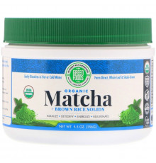 Green Foods Corporation, Organic Matcha + Brown Rice Solids, 5.5 oz (156 g)