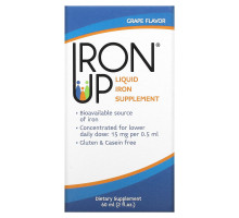 A.C. Grace Company Iron Up Добавка Жидкого Железа Со Вкусом Винограда 2 жидких унции (60 мл)