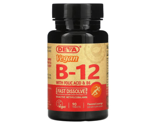 Deva Vegan B12 Sublingual 90 Tablets Deva Vegan B12 Sublingual 90 Tablets