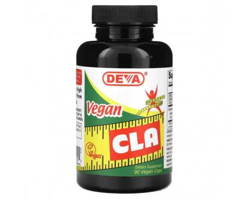 Для похудения и контроля веса Deva, Vegan CLA`` 90 веганских капсул Для похудения и контроля веса Deva, Vegan CLA`` 90 веганских капсул