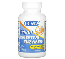 Deva, Vegan Digestive Enzymes+, 90 Vegan Caps
