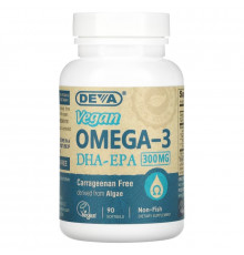 Deva Vegan Omega-3 DHA-EPA 300 mg 90 Vegan Softgels