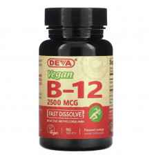 Deva, Vegan B12, 2,500 mcg, 90 Tablets