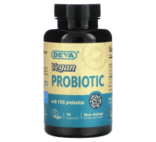 Deva, Premium Vegan Probiotic with FOS Prebiotic, 90 Vegan Caps