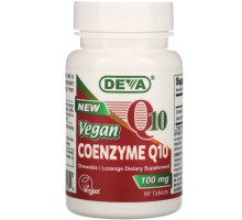 Deva, Vegan Coenzyme Q10, 100 mg, 90 Tablets