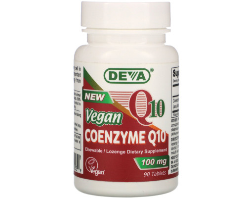 Deva, Vegan Coenzyme Q10, 100 mg, 90 Tablets Deva, Vegan Coenzyme Q10, 100 mg, 90 Tablets