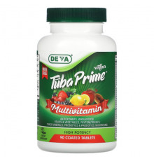 Витаминно-минеральные комплексы Vegan Tuba Prime™, Multivitamin, Iron Free, High Potency, 90 Coated Tablets