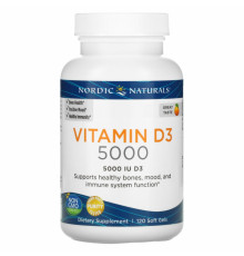 Nordic Naturals Витамин D3 5000 апельсин 120 гелевых капсул