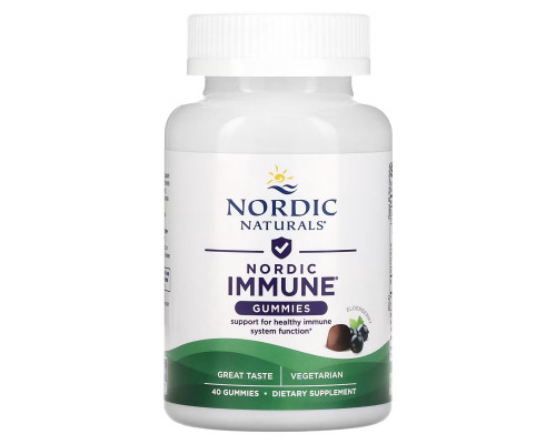 Nordic Naturals, Nordic Immune Gummies, Elderberry , 40 Gummies Nordic Naturals, Nordic Immune Gummies, Elderberry , 40 Gummies