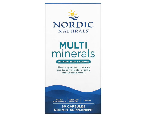 Nordic Naturals, Multi Minerals, Without Iron & Copper, 90 Capsules Nordic Naturals, Multi Minerals, Without Iron & Copper, 90 Capsules