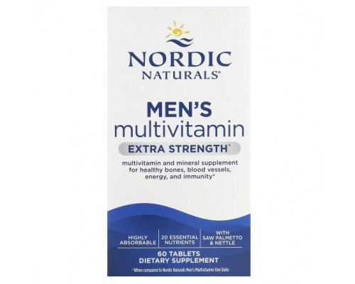Женское здоровье Nordic Naturals, Мультивитамины для мужчин, с повышенной силой действия, 60 таблеток Женское здоровье Nordic Naturals, Мультивитамины для мужчин, с повышенной силой действия, 60 таблеток