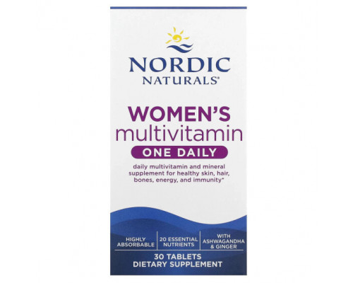 Женское здоровье Nordic Naturals, Мультивитамины для женщин, 1 раз в день, 30 таблеток Женское здоровье Nordic Naturals, Мультивитамины для женщин, 1 раз в день, 30 таблеток