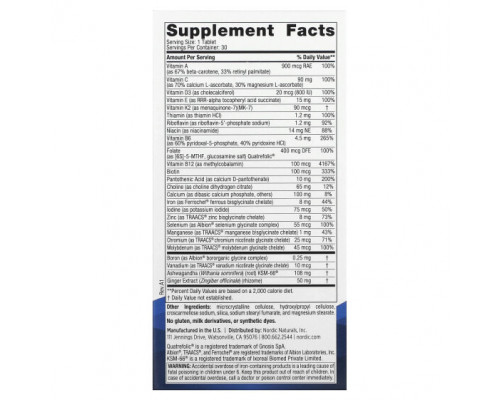 Женское здоровье Nordic Naturals, Мультивитамины для женщин, 1 раз в день, 30 таблеток Женское здоровье Nordic Naturals, Мультивитамины для женщин, 1 раз в день, 30 таблеток