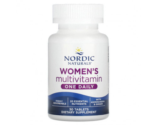 Женское здоровье Nordic Naturals, Мультивитамины для женщин, 1 раз в день, 30 таблеток Женское здоровье Nordic Naturals, Мультивитамины для женщин, 1 раз в день, 30 таблеток