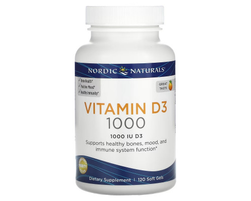 Nordic Naturals Витамин D3 со вкусом апельсина 250 мг 120 гелевых капсул Nordic Naturals Витамин D3 со вкусом апельсина 250 мг 120 гелевых капсул