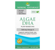 Nordic Naturals, Algae DHA, 500 mg, 60 Soft Gels