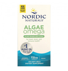 Рыбий жир и Омега 3, 6, 9 Nordic Naturals, Algae Omega, 715 мг, 120 мягких таблеток