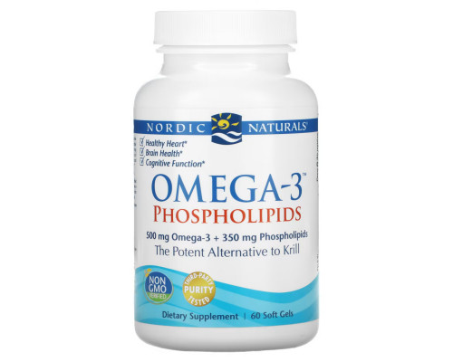 Nordic Naturals Омега-3 Фосфолипиды 60 мягких капсул Nordic Naturals Омега-3 Фосфолипиды 60 мягких капсул