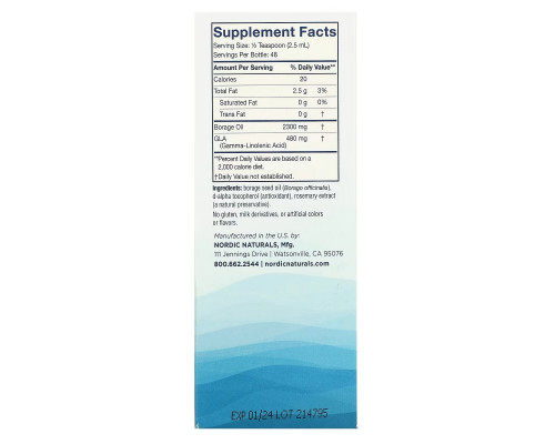 Nordic Naturals Nordic GLA 4 жидких унции (119 мл) Nordic Naturals Nordic GLA 4 жидких унции (119 мл)