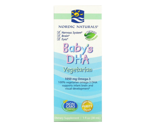 Nordic Naturals, ДГК (докозагексаеновая кислота) для детей, вегетарианская, 1 жидкая унция (30 мл) Nordic Naturals, ДГК (докозагексаеновая кислота) для детей, вегетарианская, 1 жидкая унция (30 мл)