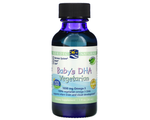 Nordic Naturals, ДГК (докозагексаеновая кислота) для детей, вегетарианская, 1 жидкая унция (30 мл) Nordic Naturals, ДГК (докозагексаеновая кислота) для детей, вегетарианская, 1 жидкая унция (30 мл)