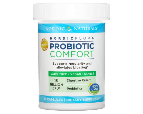 Nordic Naturals, Nordic Flora Probiotic, Comfort, 15 Billion CFU, 30 Capsules Nordic Naturals, Nordic Flora Probiotic, Comfort, 15 Billion CFU, 30 Capsules