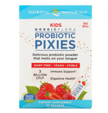 Nordic Naturals, Нордическая флора, для детей, Эльфы с пробиотиками, Классные ягоды, 3 млрд КОЕ, 30 пакетов