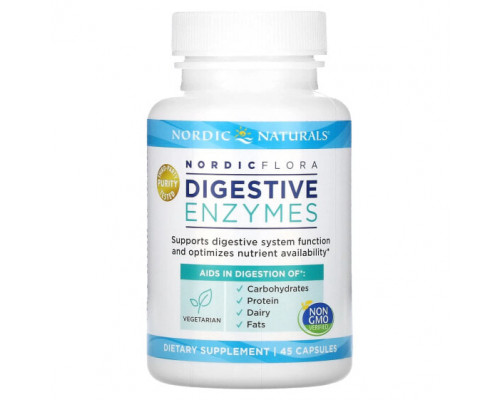 Пищеварительные ферменты Nordic Flora Digestive Enzymes, 45 Capsules Пищеварительные ферменты Nordic Flora Digestive Enzymes, 45 Capsules