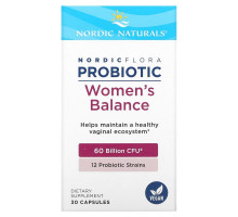 Nordic Naturals, Nordic Flora Probiotic, Women's Balance, 60 Billion CFU, 30 Capsules