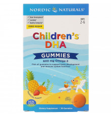 Nordic Naturals, Children's DHA Gummies, Tropical Punch, 600 mg, 30 Gummies