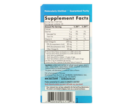 Nordic Naturals, Children's DHA, клубника, 250 мг, 90 мягких миникапсул Nordic Naturals, Children's DHA, клубника, 250 мг, 90 мягких миникапсул