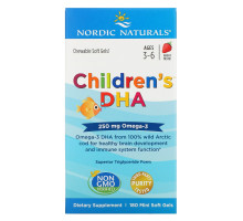 Nordic Naturals Детская ДГК Клубника 180 жевательных желатиновых капсул